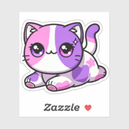 Aphmau, Meemeows, Niedliche Katze, Lila Kawaii-Sti Aufkleber