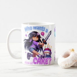 Aphmau, Niedliche Geburtstag, Kuchen, Schwert, coo Kaffeetasse