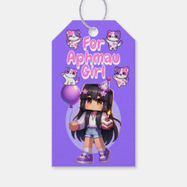 Aphmau Style, Geburtstagskarte, Niedlicher Gamer,  Geschenkanhänger