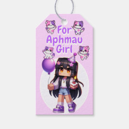 Aphmau Style, Geburtstagskarte, Niedlicher Gamer, Geschenkanhänger