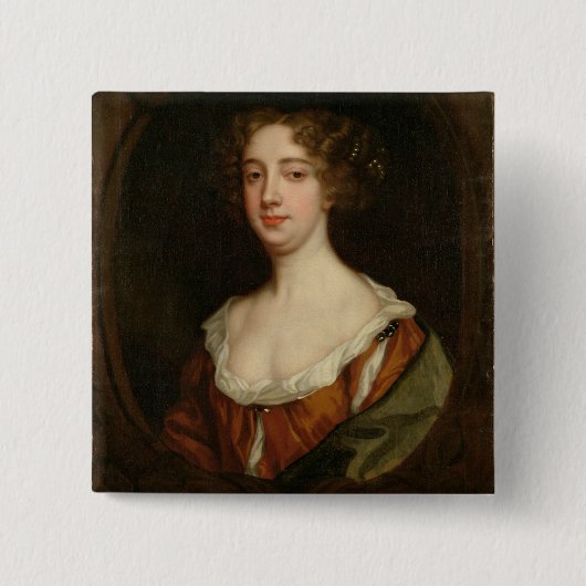 Aphra Behn (1640-89) (Öl auf Leinwand) Button (Vorderseite)
