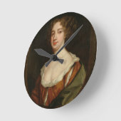 Aphra Behn (1640-89) (Öl auf Leinwand) Runde Wanduhr (Winkel)