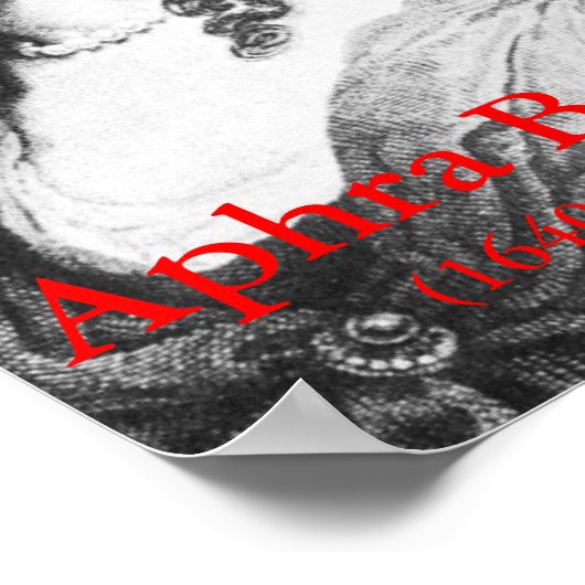 Aphra Behn Poster (Ecke)