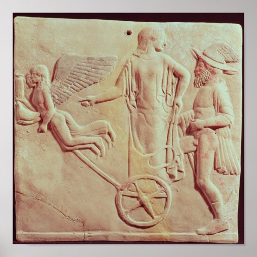 Aphrodite and Hermes riding on a chariot Poster (Vorne)