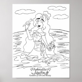 Aphrodite Farbseite drucken Poster