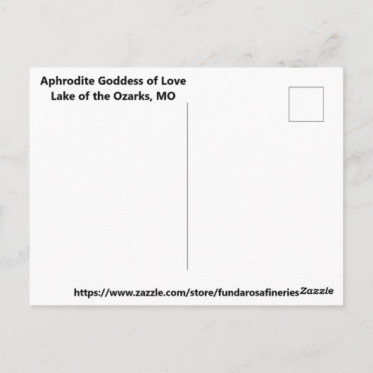 Aphrodite, Göttin der Liebe Postkarte (Rückseite)