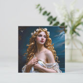 "Aphrodite: Göttin der Liebe und des Lichts" Einladung (Stehend Vorderseite)
