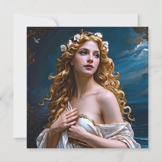 "Aphrodite: Göttin der Liebe und des Lichts" Einladung (Vorderseite)