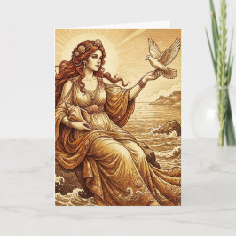 Aphrodite Griechische Göttin Grußkarte Karte