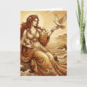 Aphrodite Griechische Göttin Grußkarte Karte