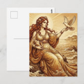 Aphrodite Griechische Göttin Postkarte (Vorne/Hinten)