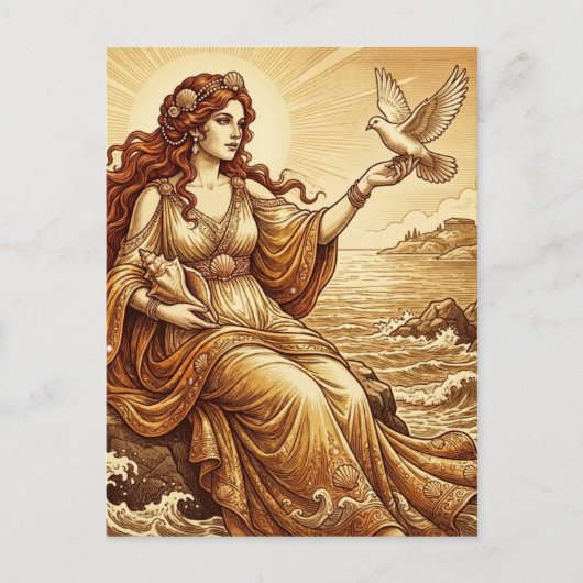 Aphrodite Griechische Göttin Postkarte (Vorderseite)