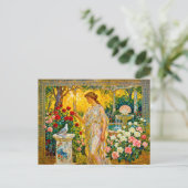Aphrodite in Rose Garden with Fountain, Shell and  Postkarte (Stehend Vorderseite)