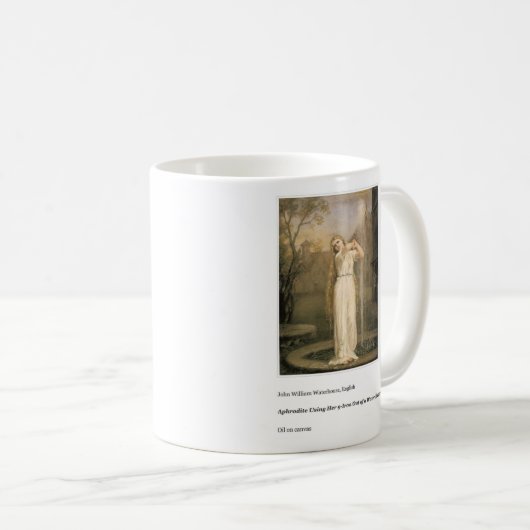 APHRODITE MIT EINER NEUN EISENKAFFEE-TASSE KAFFEETASSE (VorderseiteRechts)