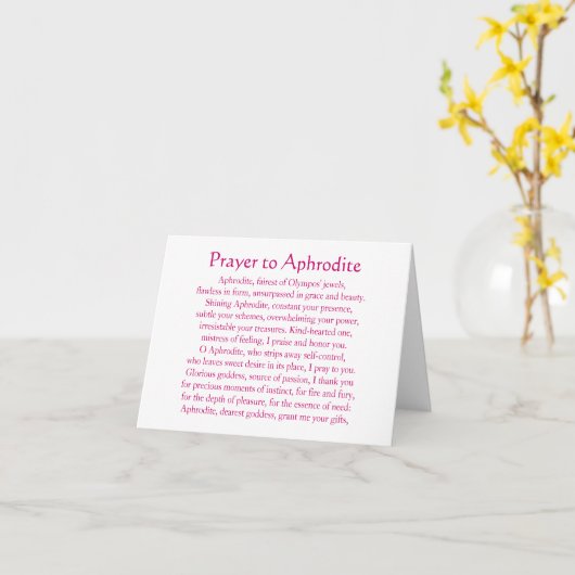 Aphrodite Notecard Karte (Gelbe Blume)