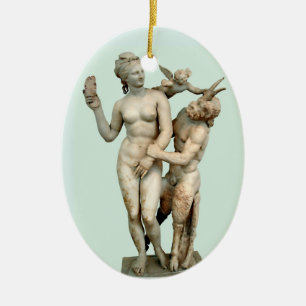 Aphrodite, Pan und Eros Keramikornament