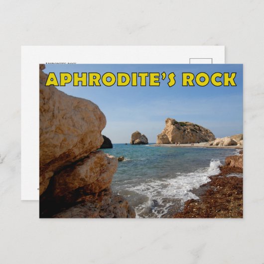 Aphrodite-Stein Zypern-Postkarte Postkarte (Vorne/Hinten)
