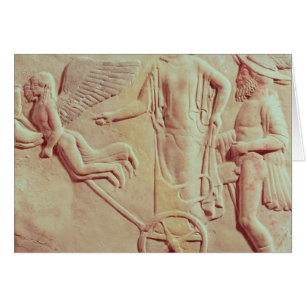 Aphrodite und Hermes, die auf einen Chariot fahren