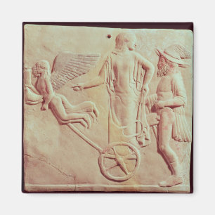 Aphrodite und Hermes, die auf einen Chariot fahren Magnet