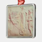 Aphrodite und Hermes, die auf einen Chariot fahren Silbernes Ornament (Links)