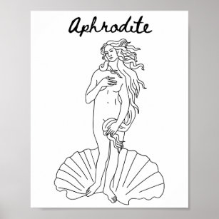 Aphrodite - Venus - Griechische Göttin der Schönhe Poster