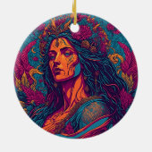 Aphrodites Embrace: Göttin der Liebe Keramik Ornament (Hinten)