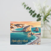 Aphrodites Felsen Zypern Postkarte (Stehend Vorderseite)