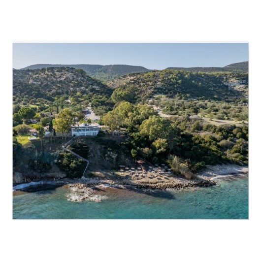 Aphrodites versteckter Strand Paphos, Zypern Poster (Vorderseite)