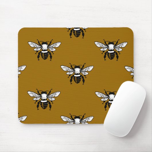 API Mellifera Honigbienen-Muster Mousepad (Mit Mouse)