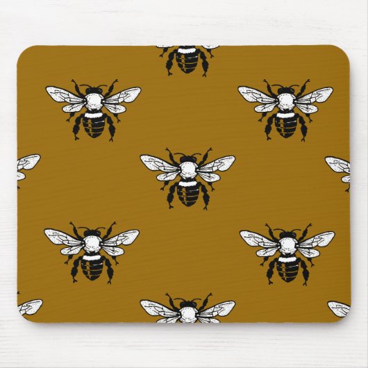 API Mellifera Honigbienen-Muster Mousepad (Vorne)