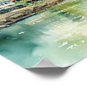 Apia Samoa Wasserfarbenmalerei Reisen Poster (Ecke)