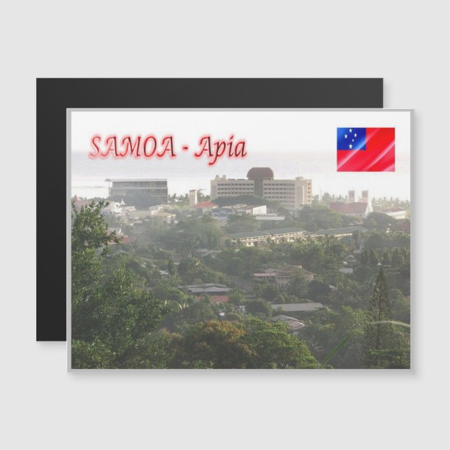 Apia Upolo - Samoa - Magnetkarte (Vorne/Hinten)