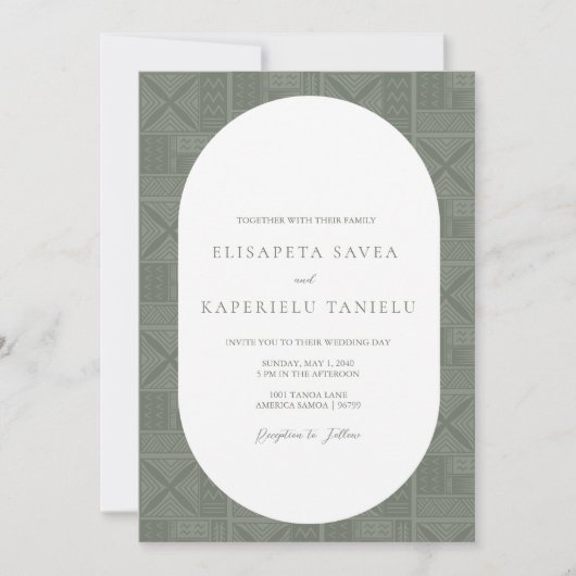 Apia Wedding Einladung (Vorderseite)