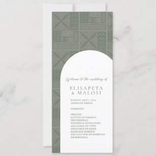 Apia Wedding Program