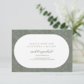 Apia Wedding RSVP Einladung (Stehend Vorderseite)