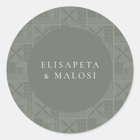 Apia Wedding Runder Aufkleber (Vorderseite)