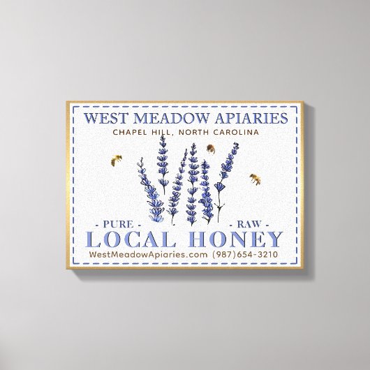 Apiary 3D Leinwand Local Raw Honey Gold Frame Blum (Vorderseite)