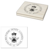 Apiary Bee and Crown Marketing Gummistempel (Stempel)