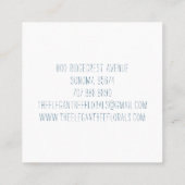 Apiary Bee Honey Jar Floral Quadratische Visitenkarte (Rückseite)