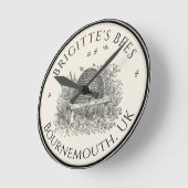 Apiary Business Beekeeper Clock Border Skep Runde Wanduhr (Winkel)