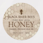 Apiary Business Patch mit Honeycomb und Bienenhone Etiketten (Design 2)
