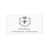 Apiary Elegant Honey Bee Crown Laurel Beekeeper Adressaufkleber (Vorne)