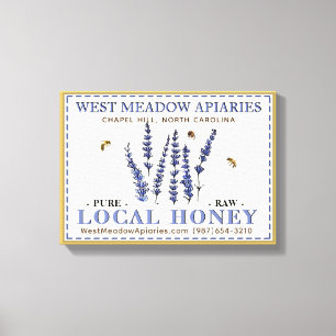 Apiary Farmer's Market Table Sign Local Honey Leinwanddruck
