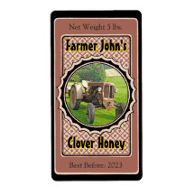 Apiary Foto Diamond Custom Honey Jar Labels