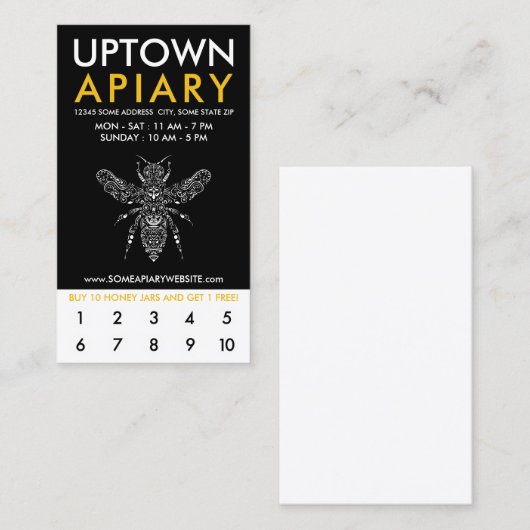 APIARY-Loyalität Treuekarte (Vorne/Hinten)