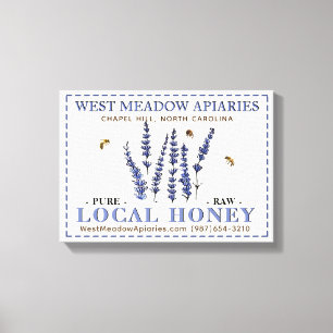 Apiary Name Farmer's Market Local Honey Sign Bee Leinwanddruck