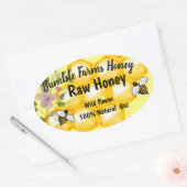 Apiary RAW HONEY Custom Label Ovaler Aufkleber (Umschlag)