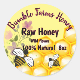 Apiary RAW HONEY Custom Label Runder Aufkleber