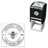 Apiary Rustic Round Honey Briefmarke Permastempel (Beispiel)