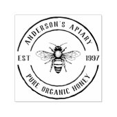 Apiary Rustic Round Honey Briefmarke Permastempel (Design)